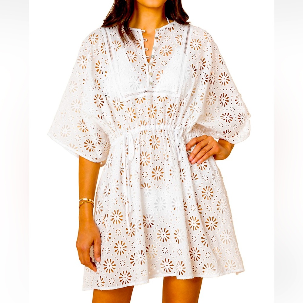 Shoshanna Cotton, daisy shapped eyelet embroidery cover-up